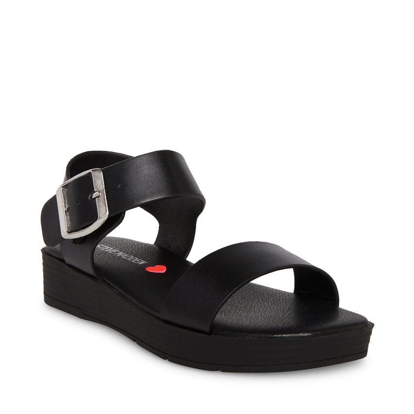 Black Steve Madden Jdestind Kids' Platform Sandals | PH 5142L16H